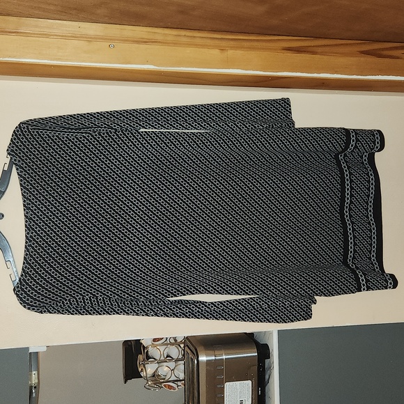 Michael Kors Women MIDI Dress Chain Print RoundNeck Long Sleeve medium - Picture 4 of 4